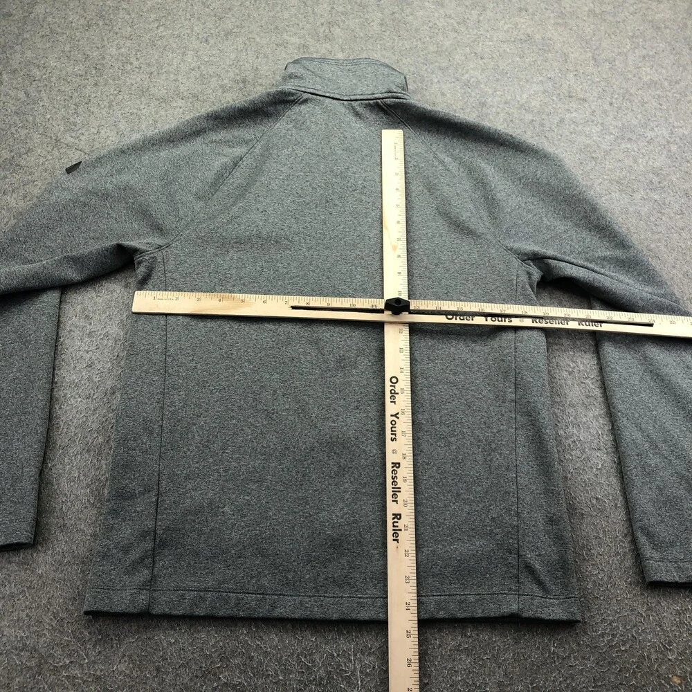 The North Face Jacket Mens Medium Gray Fleece Full Zip JVI Logo Outdoor